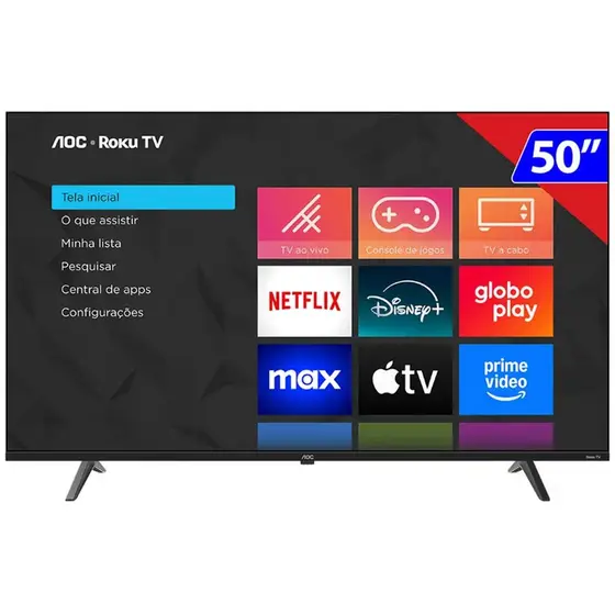 Smart TV DLED AOC 50″ 4K Roku TV 50U7045/78G