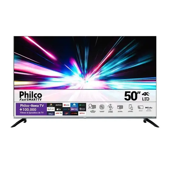 Smart TV LED 4K UHD Philco 50″ Wi-Fi PTV50VA4REG