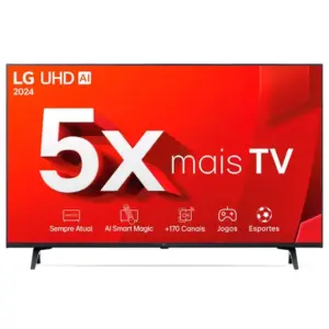 Smart TV UHD LG 43″ 4K webOS 24 Otimizador de Jogos 43UT8000PSA Smart TV UHD LG 43″ 4K webOS 24 Otimizador de Jogos 43UT8000PSA
