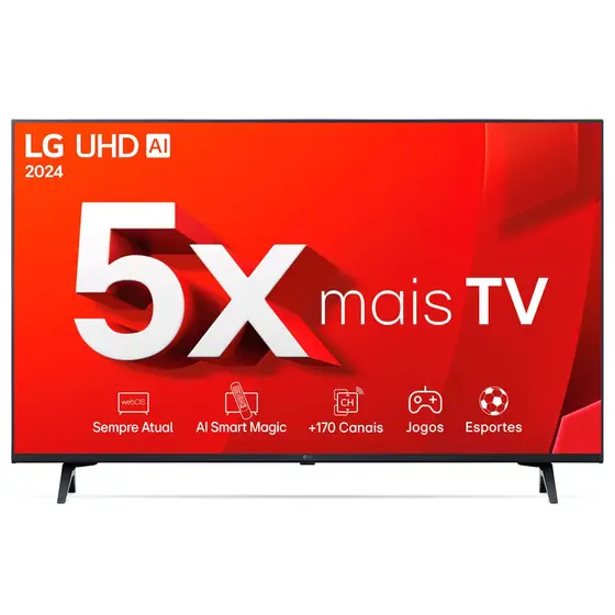Smart TV UHD LG 43″ 4K webOS 24 Otimizador de Jogos 43UT8000PSA