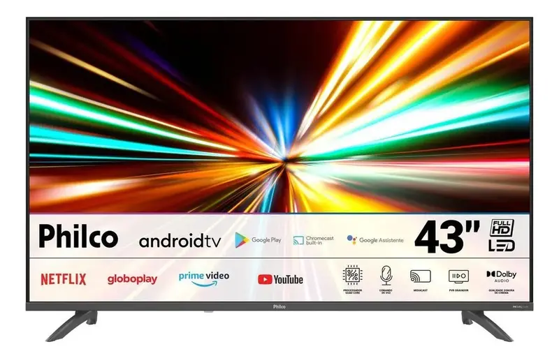 Smart TV LED Philco 43″ Full HD Android TV P43EAA