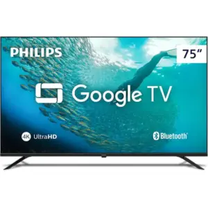 Smart TV 4K Philips 75″ Google TV Comando de Voz 75PUG7019