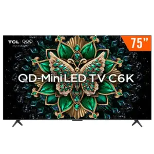 Smart TV QLED Mini LED TCL 75″ 4K UHD Android TV 75C6K Smart TV QLED Mini LED TCL 75″ 4K UHD Android TV 75C6K