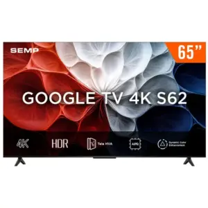 Smart TV LED Semp 65″ 4K Google TV 65S62 Smart TV LED Semp 65″ 4K Google TV 65S62