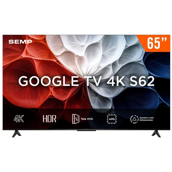 Smart TV LED Semp 65″ 4K Google TV 65S62