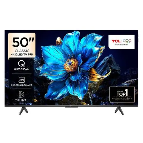 Smart TV QLED TCL 50″ 4K UHD Google TV 50P7K