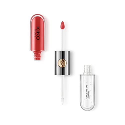KIKO MILANO, Unlimited Double Touch, Batom e Gloss Incolor, Cor 115 Fire Red