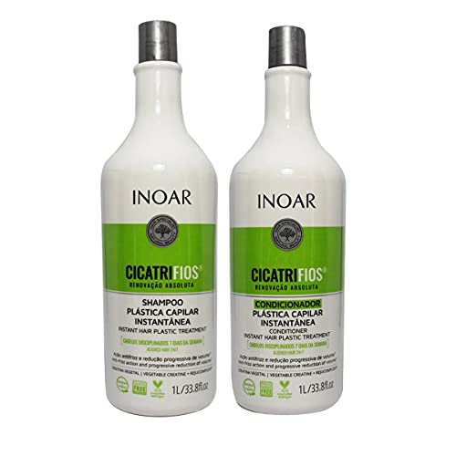 Kit Shampoo e Condicionador CicatriFios Plástica Capilar, Inoar, 1L