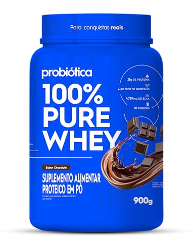 Probiótica 100% Pure Whey Nova Fórmula - 900G Chocolate (Embalagem pode variar)