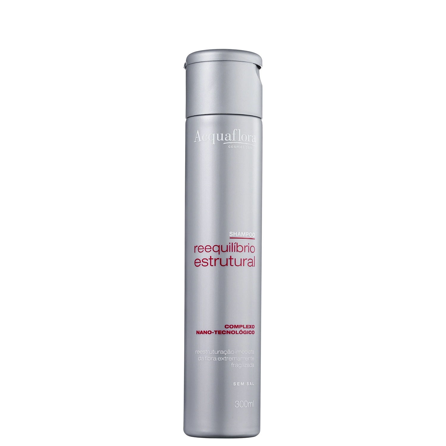 Shampoo Reequilíbrio Estrutural Acquaflora Reequilíbrio Estrutural Sem Sal 300ml