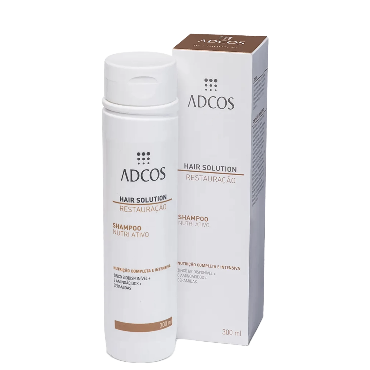 Shampoo Restauração Adcos Hair Solution Nutri Ativo 300ml