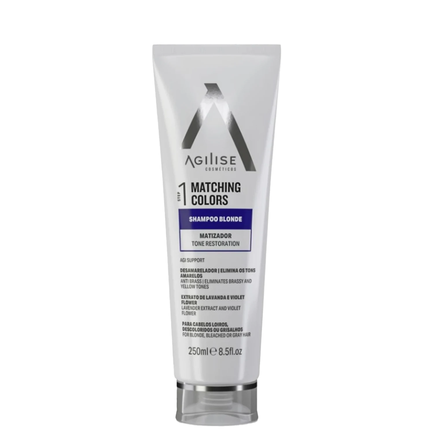 Shampoo Matizador Agilise Cosméticos Step 1 Matching Colors Blonde 250ml