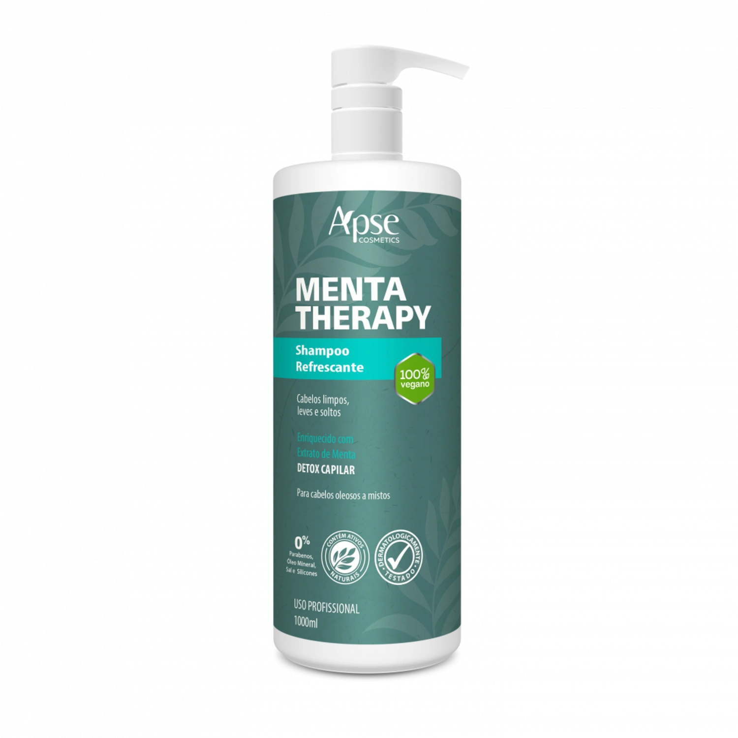 Shampoo Refrescante Apse Cosmetics Menta Therapy 1L