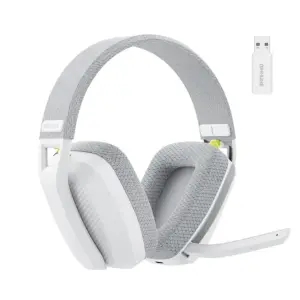 Headset Gamer Binnune BW06 Sem Fio para PS5 PS4 PC Branco Claro Headset Gamer Binnune BW06 Sem Fio para PS5 PS4 PC Branco Claro