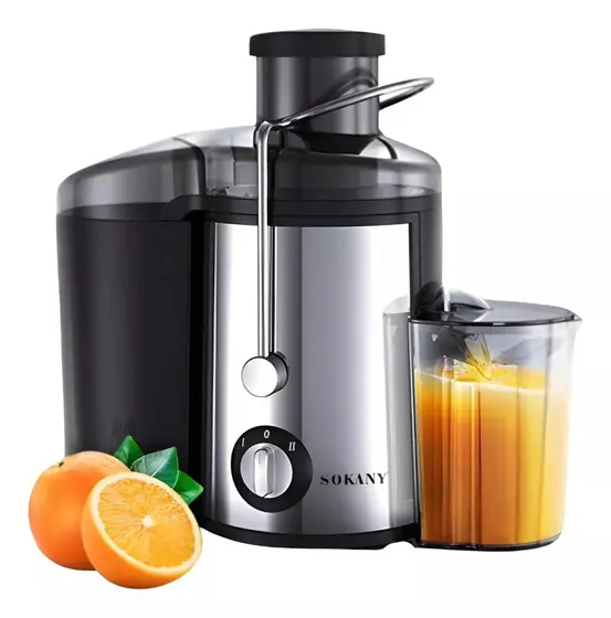 Centrífuga de Alimentos Elétrica Sokany Juicer 800W Inox