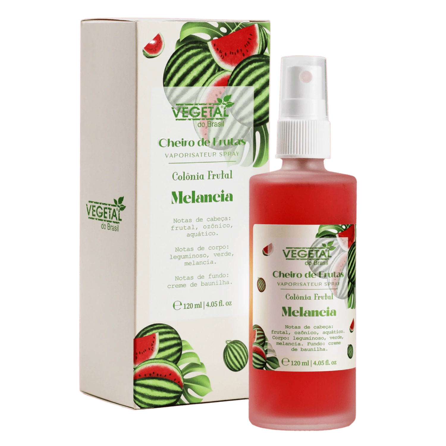 Perfume Feminino Eau de Cologne Vegetal do Brasil Cheiro de Frutas Melancia 120ml