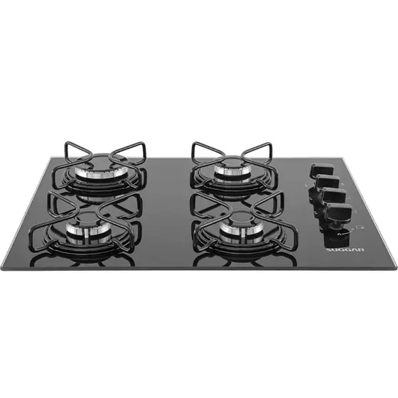 Cooktop 4 Bocas a Gás Suggar Acendimento Superautomático Bivolt FG4004AVP