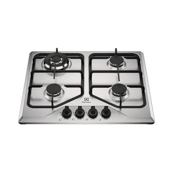 Cooktop 4 Bocas a Gás Electrolux Experience Multi Chama com Grade de Ferro Fundido Inox KE4XC