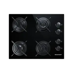 Cooktop 4 Bocas a Gás Brastemp com Grades Piatina e Acendimento Automático BDD61AE Cooktop 4 Bocas a Gás Brastemp com Grades Piatina e Acendimento Automático BDD61AE