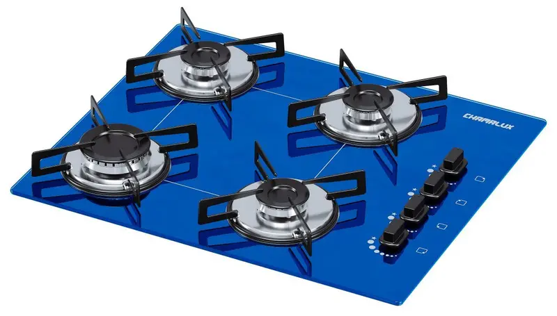 Cooktop 4 Bocas a Gás Chamalux Ultra Chama Azul Bivolt