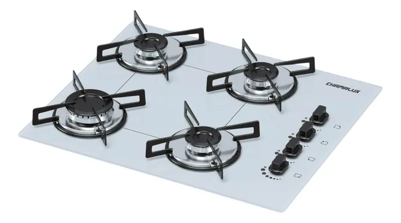 Cooktop 4 Bocas a Gás Chamalux Ultra Chama Branco Bivolt