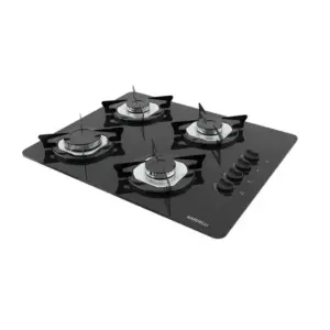 Cooktop 4 Bocas a Gás Nardelli com Mesa de Vidro Preto Cooktop 4 Bocas a Gás Nardelli com Mesa de Vidro Preto