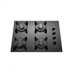 Cooktop 4 Bocas a Gás Atlas U Top com Mesa de Vidro Preto Bivolt Cooktop 4 Bocas a Gás Atlas U Top com Mesa de Vidro Preto Bivolt