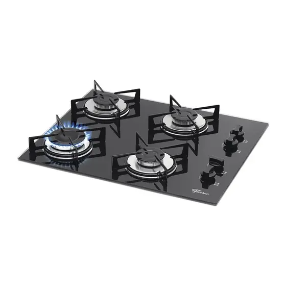 Cooktop 4 Bocas a Gás Fischer Preto