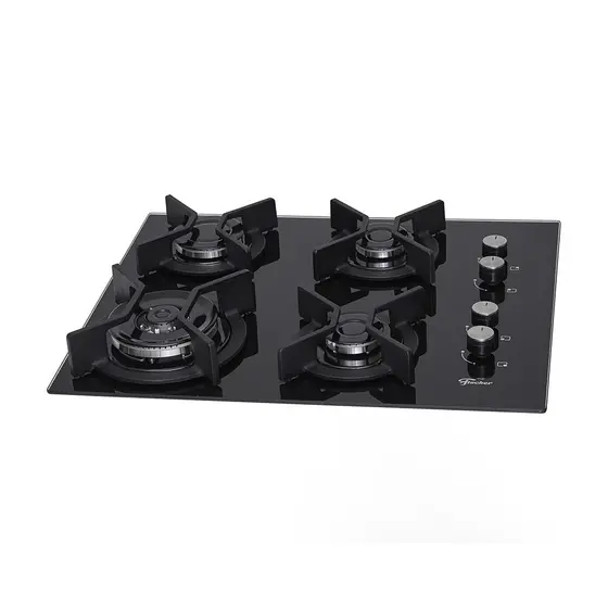 Cooktop 4 Bocas a Gás Fischer Infinity TC Preto