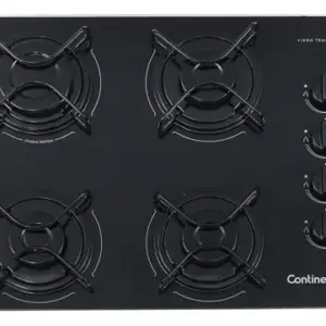 Cooktop 4 Bocas a Gás Continental Automático com Mesa de Vidro