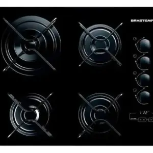 Cooktop 4 Bocas a Gás Brastemp com Timer Touch e Mesa de Vidro Cooktop 4 Bocas a Gás Brastemp com Timer Touch e Mesa de Vidro