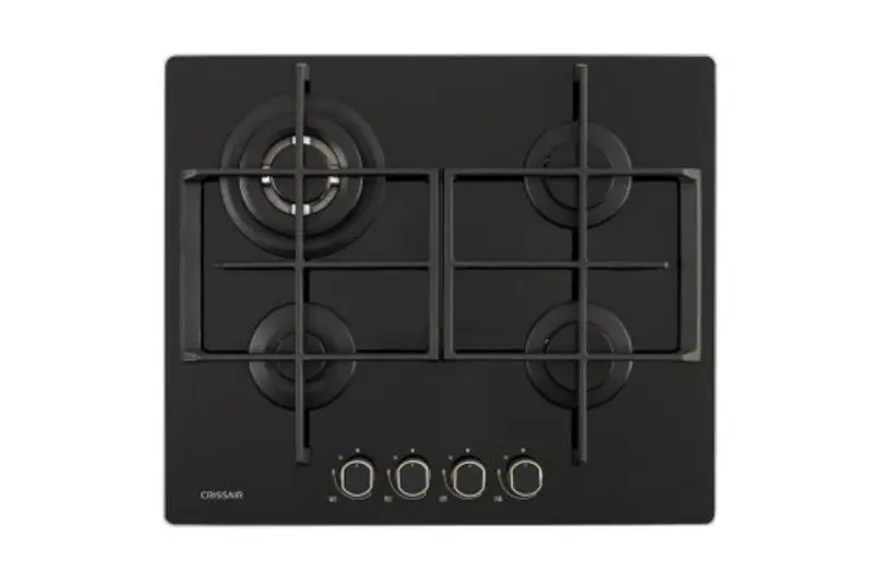 Cooktop 4 Bocas a Gás Crissair All Black 60cm Bivolt NCT 24 G6