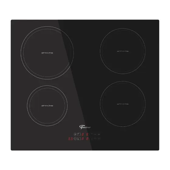 Cooktop 4 Bocas Indução Fischer Vitrocerâmico com Touch Screen 220V