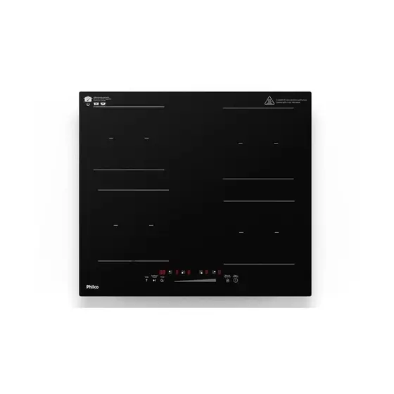 Cooktop 4 Bocas Indução Philco com Função Turbo Preto 220V PCTQ1