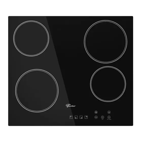 Cooktop 4 Bocas Elétrico Fischer Vitrocerâmico com Touch Screen 220V