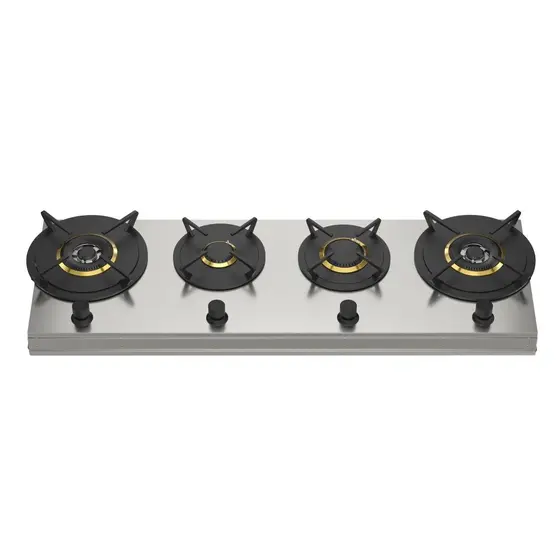 Cooktop 4 Bocas a Gás Elettromec Dominó para Revestimento 120cm 220V CKG-4Q-120-SR-2TLA