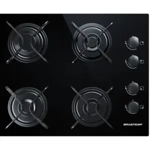 Cooktop 4 Bocas a Gás Brastemp com Mesa de Vidro Bivolt Cooktop 4 Bocas a Gás Brastemp com Mesa de Vidro Bivolt