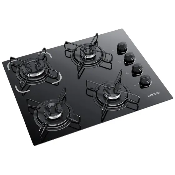 Cooktop 4 Bocas a Gás Itatiaia Essencial Preto Bivolt