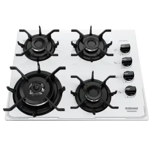 Cooktop 4 Bocas a Gás Itatiaia Itamaster com Trempes de Ferro Fundido Branco Cooktop 4 Bocas a Gás Itatiaia Itamaster com Trempes de Ferro Fundido Branco