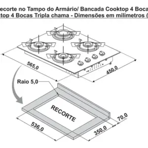 Cooktop 4 Bocas a Gás Itatiaia Itamaster Tripla Chama com Trempes de Ferro Fundido Preto Cooktop 4 Bocas a Gás Itatiaia Itamaster Tripla Chama com Trempes de Ferro Fundido Preto