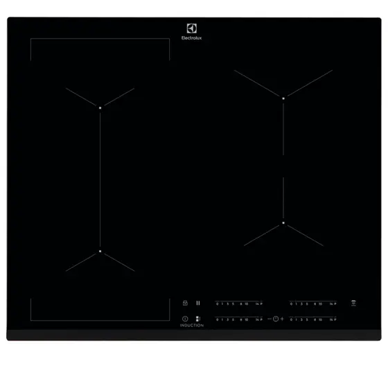 Cooktop 4 Bocas Indução Electrolux com Mesa de Vidro Preto IE60P