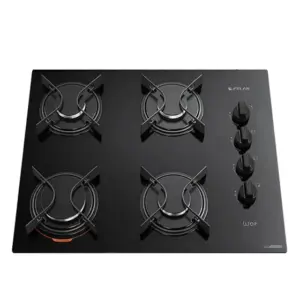Cooktop 4 Bocas a Gás Atlas U Top com Mesa de Vidro Cooktop 4 Bocas a Gás Atlas U Top com Mesa de Vidro