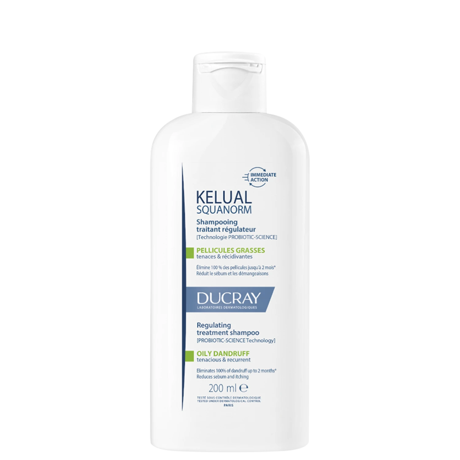 Shampoo Anticaspa Ducray Kelual Squanorm para Cabelos Oleosos 200ml