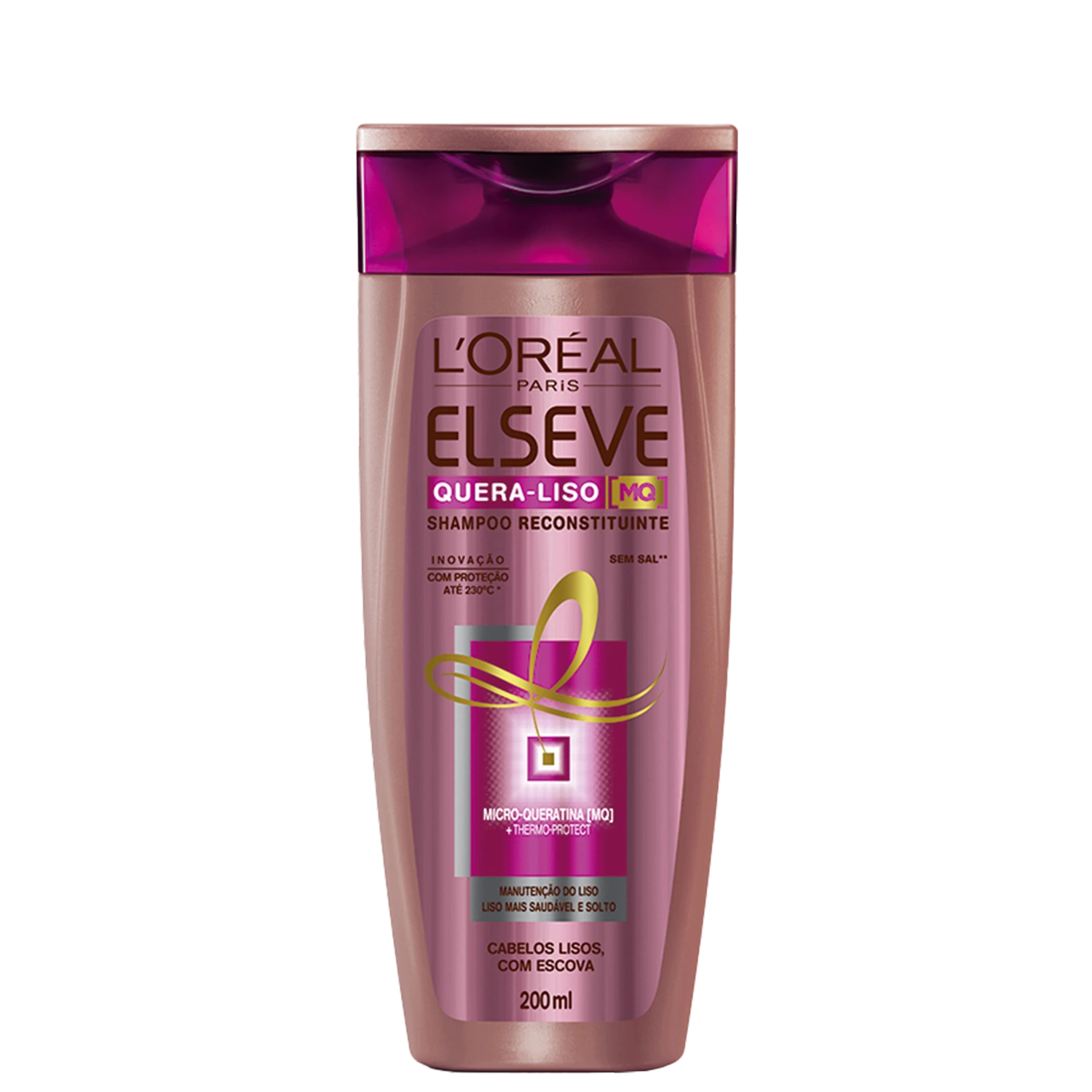 Shampoo Elseve L’Oréal Paris Quera-Liso MQ 200ml