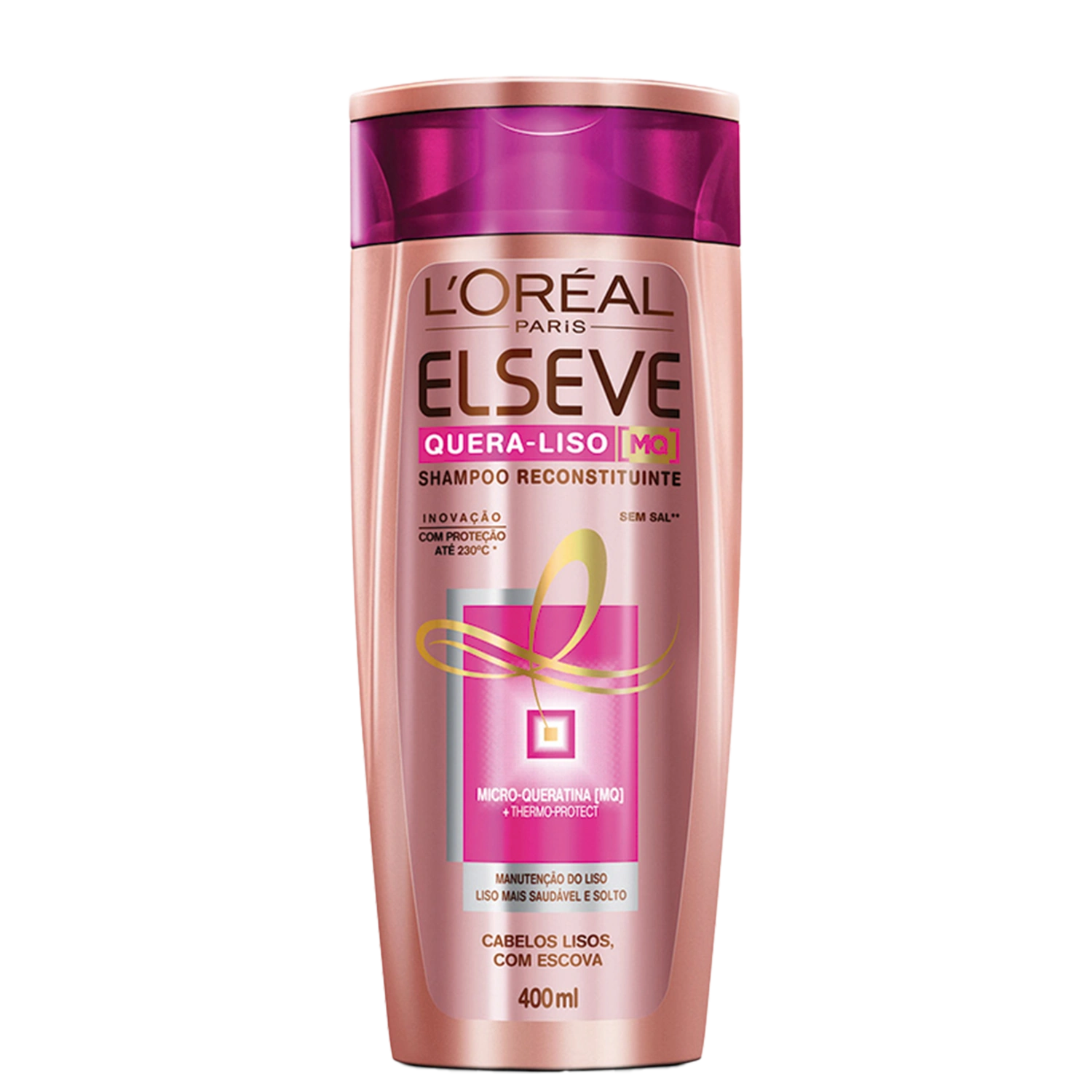 Shampoo Elseve L’Oréal Paris Quera-Liso MQ 400ml