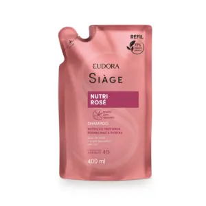Shampoo Eudora Siàge Nutri Rosé Refil 400ml Shampoo Eudora Siàge Nutri Rosé Refil 400ml