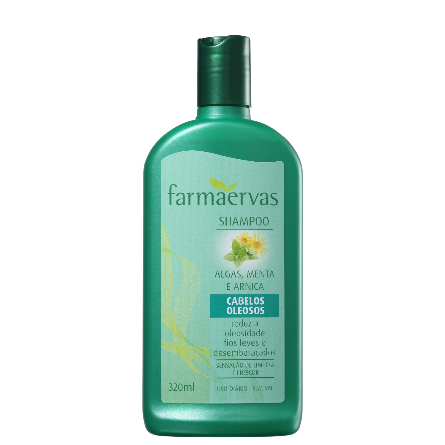 Shampoo Farmaervas Algas, Menta e Arnica 320ml