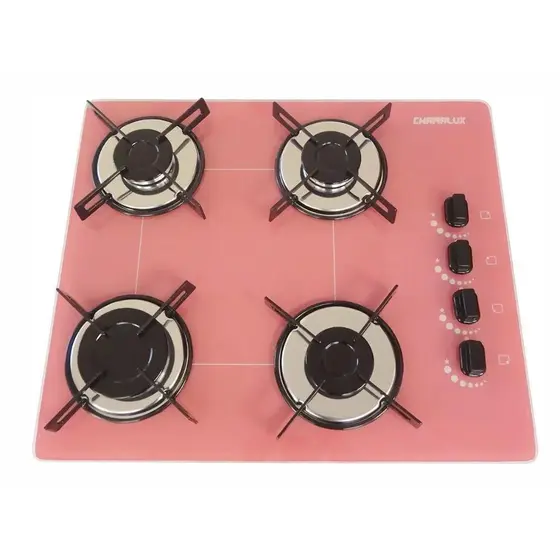 Cooktop 4 Bocas a Gás Chamalux Ultra Chama Rosa