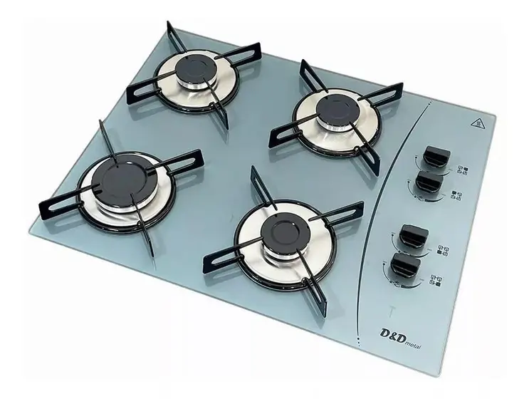 Cooktop 4 Bocas a Gás D&D com Acendimento Automático Prata