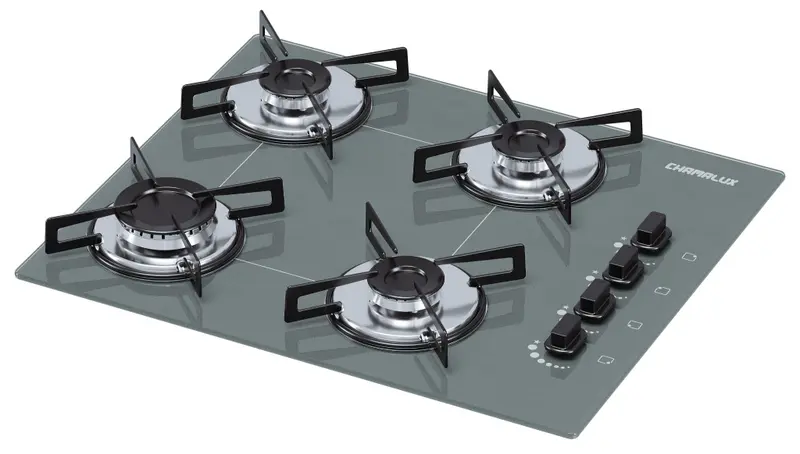 Cooktop 4 Bocas a Gás Chamalux Ultra Chama Prata Bivolt